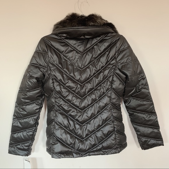 Kenneth Cole I Love New York Faux Fur Lined Coat - Picture 8 of 8